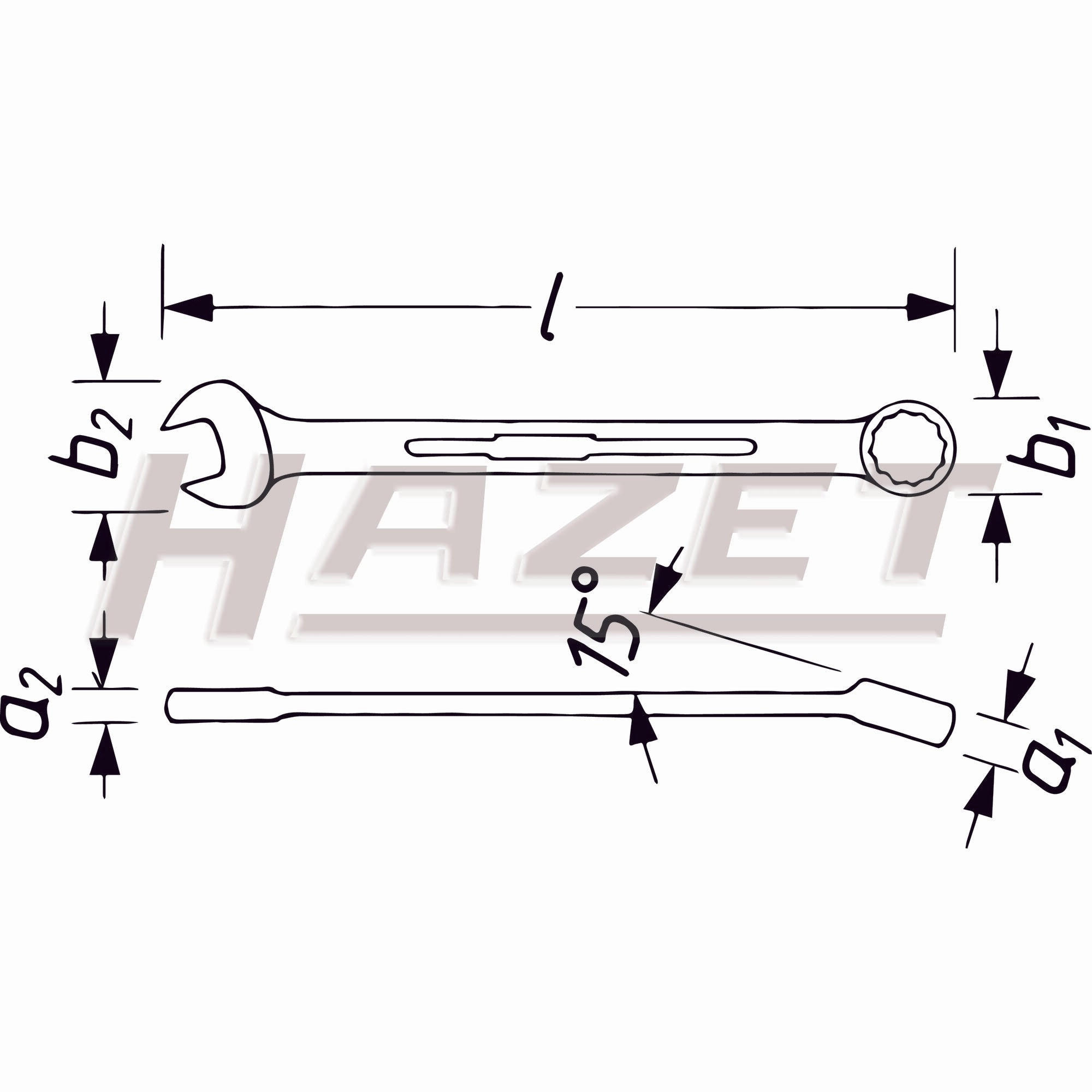Hazet 600NA-3/4 12 Point Combination wrench 3/4"