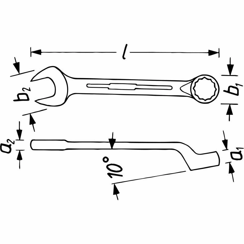 Hazet 603-16 Combination Wrench, 12-Point, 16mm
