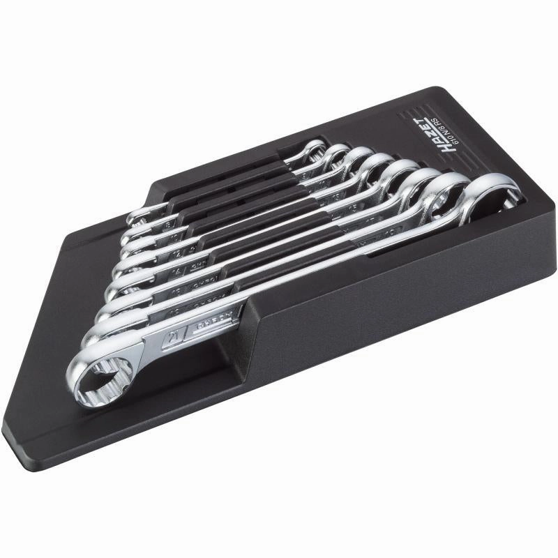 Hazet 610N/8RS Double Box-End Wrench Set, 12-Point, 8 Pieces