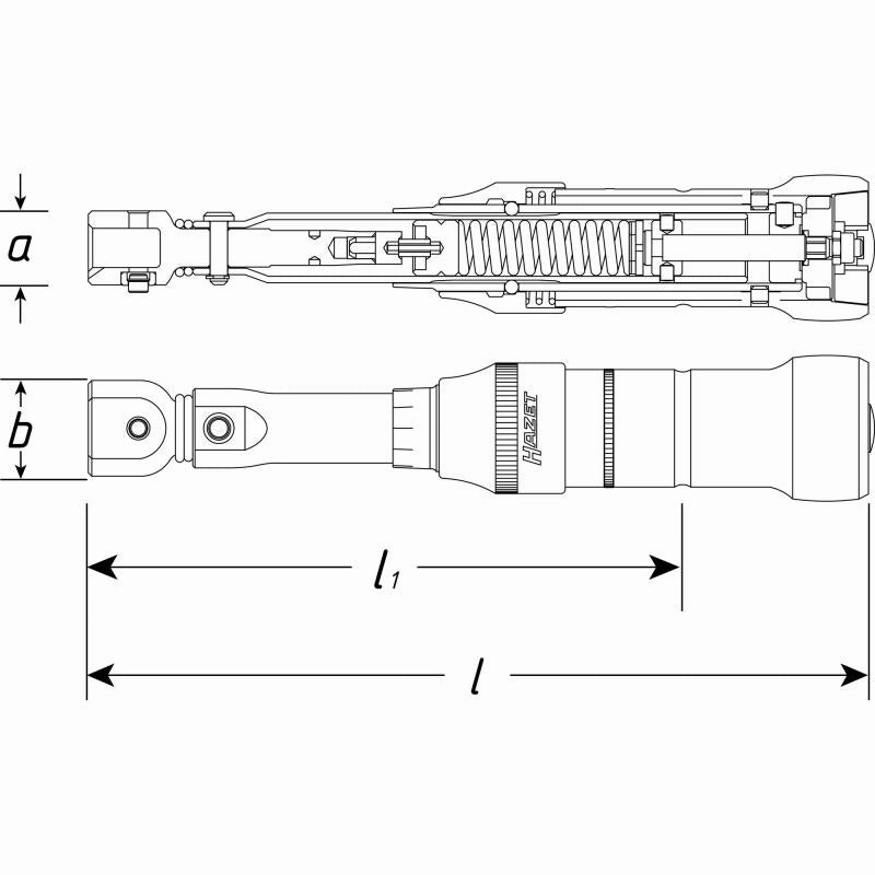 Hazet 6280-1CT Torque Wrench, 2-10 Nm, 9x12mm Insert Square