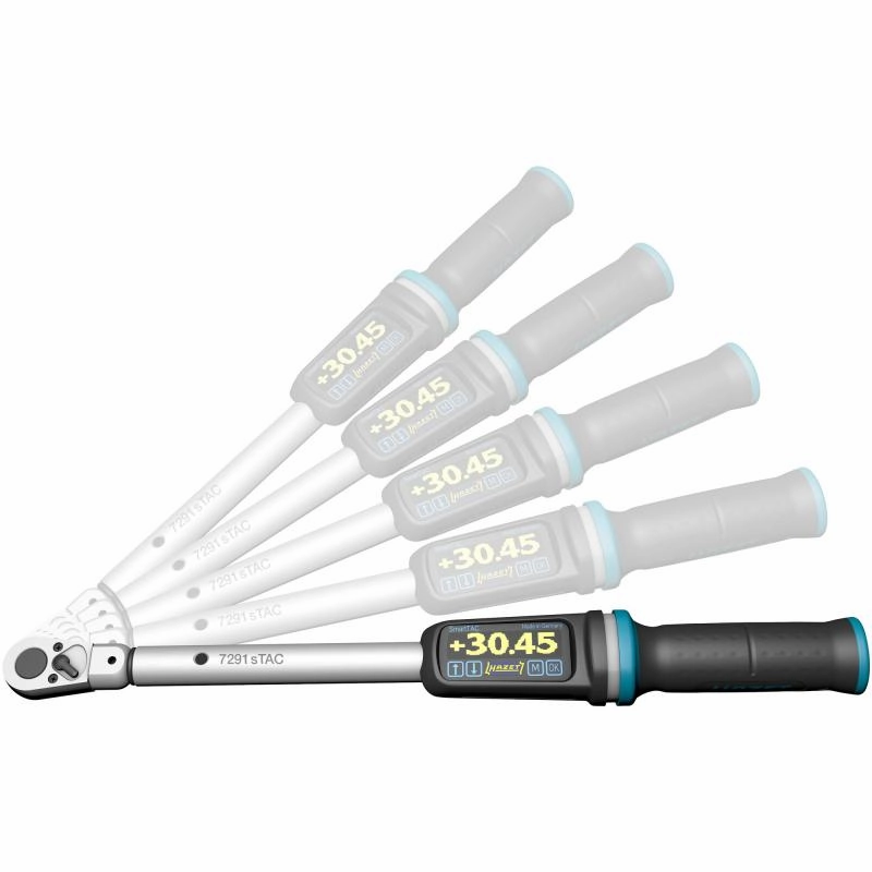 Hazet 7250-2STAC Electronic Torque Wrench with Built-In Angle Gauge, 2001000 Nm, 20mm (3/4") Square
