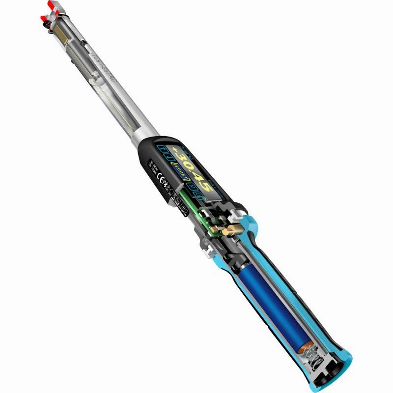 Hazet 7290-5STAC Electronic Torque Wrench with Built-In Angle Gauge, 5-60 Nm, 9x12mm Insert Square, 10mm (3/8") Square