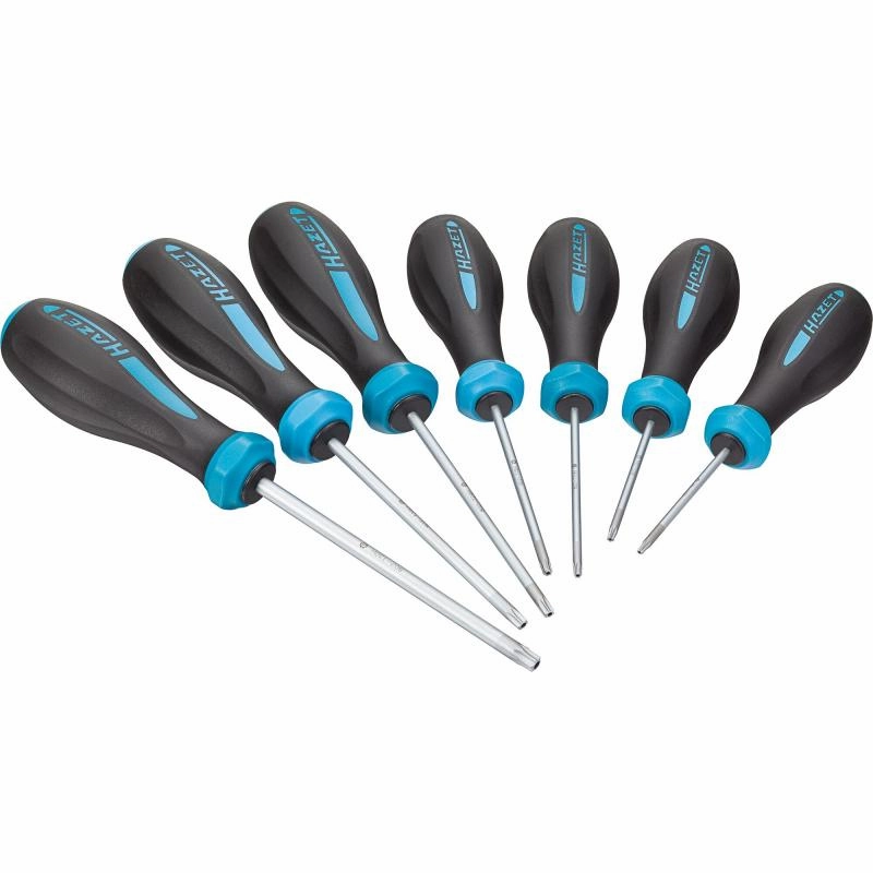 Hazet 802TH/7 HEXAnamic Screwdriver Set, Tamper-Resistant TORX, T8H-T30H, 7 Pieces