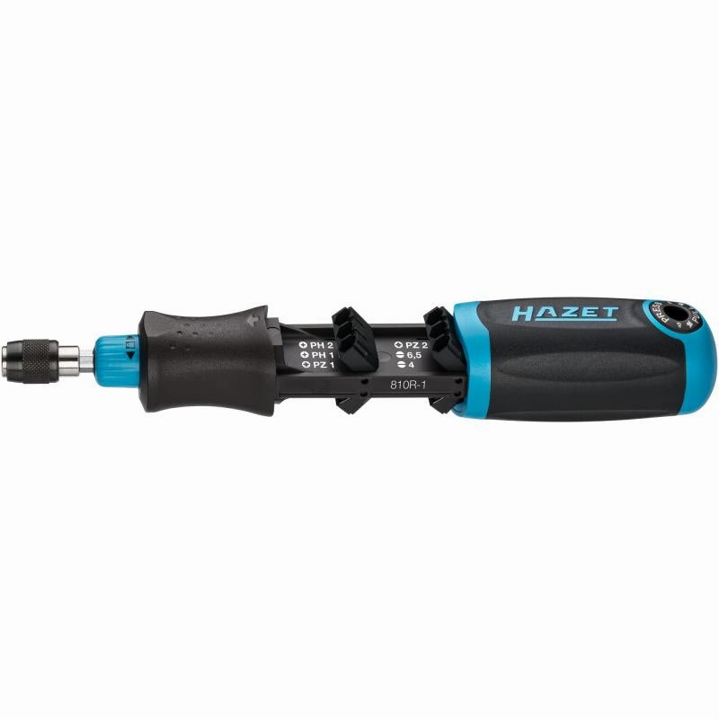 Hazet 810R-3 Ratcheting Bit Screwdriver, 250mm, 13 Pieces