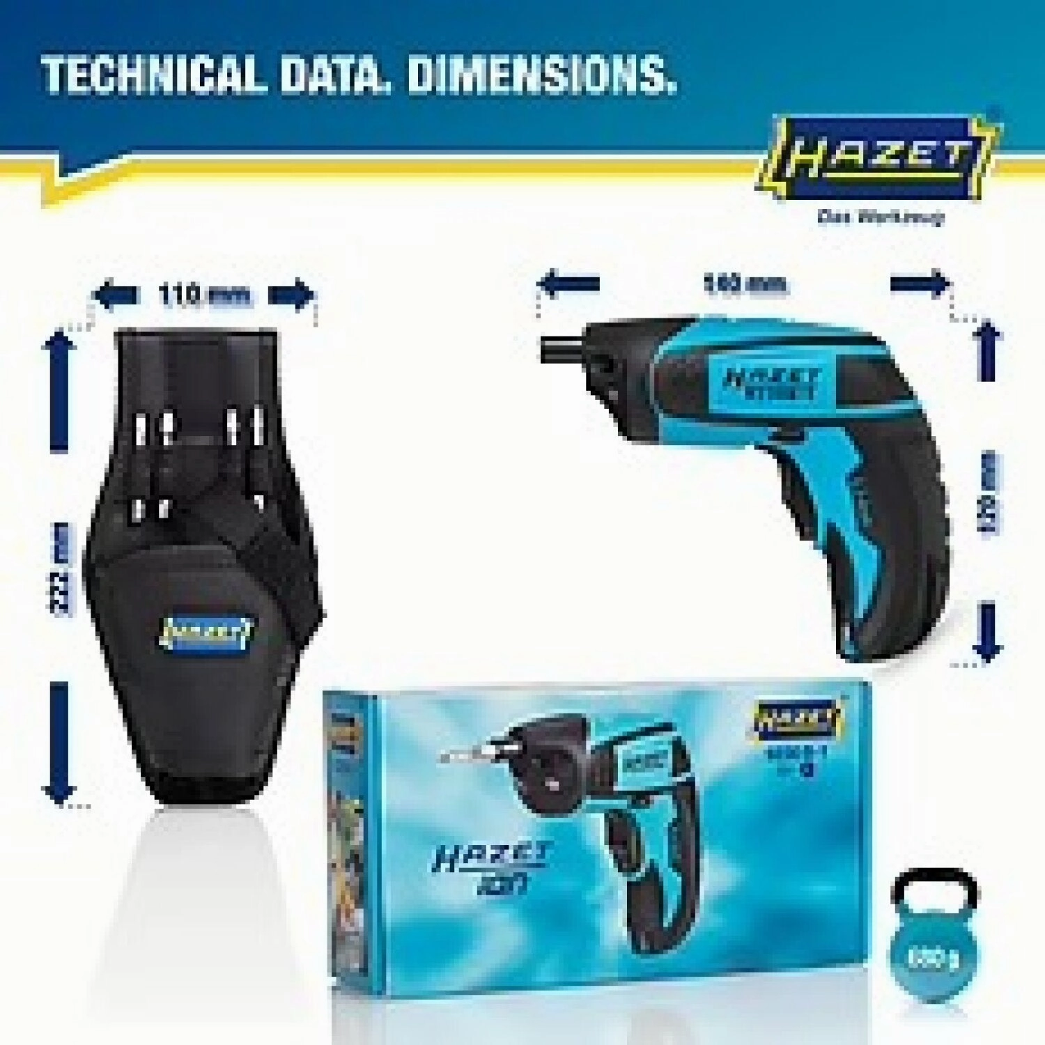 Hazet 9230B-1 Inside Torx Profile Pozidriv profile PZ  Inside hexagon profile  1/4 inch Cordless Screwdriver bit set Mini 4.5 Nm