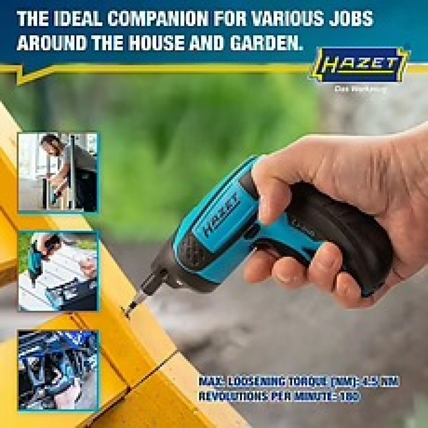 Hazet 9230B-1 Inside Torx Profile Pozidriv profile PZ  Inside hexagon profile  1/4 inch Cordless Screwdriver bit set Mini 4.5 Nm