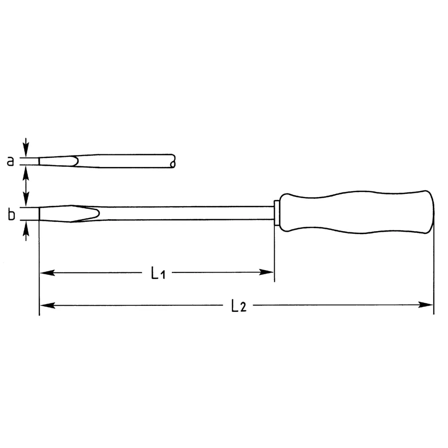 Heyco 01445004080 Slotted Stubby Screwdriver with Acetate Handle, 4.0 mm