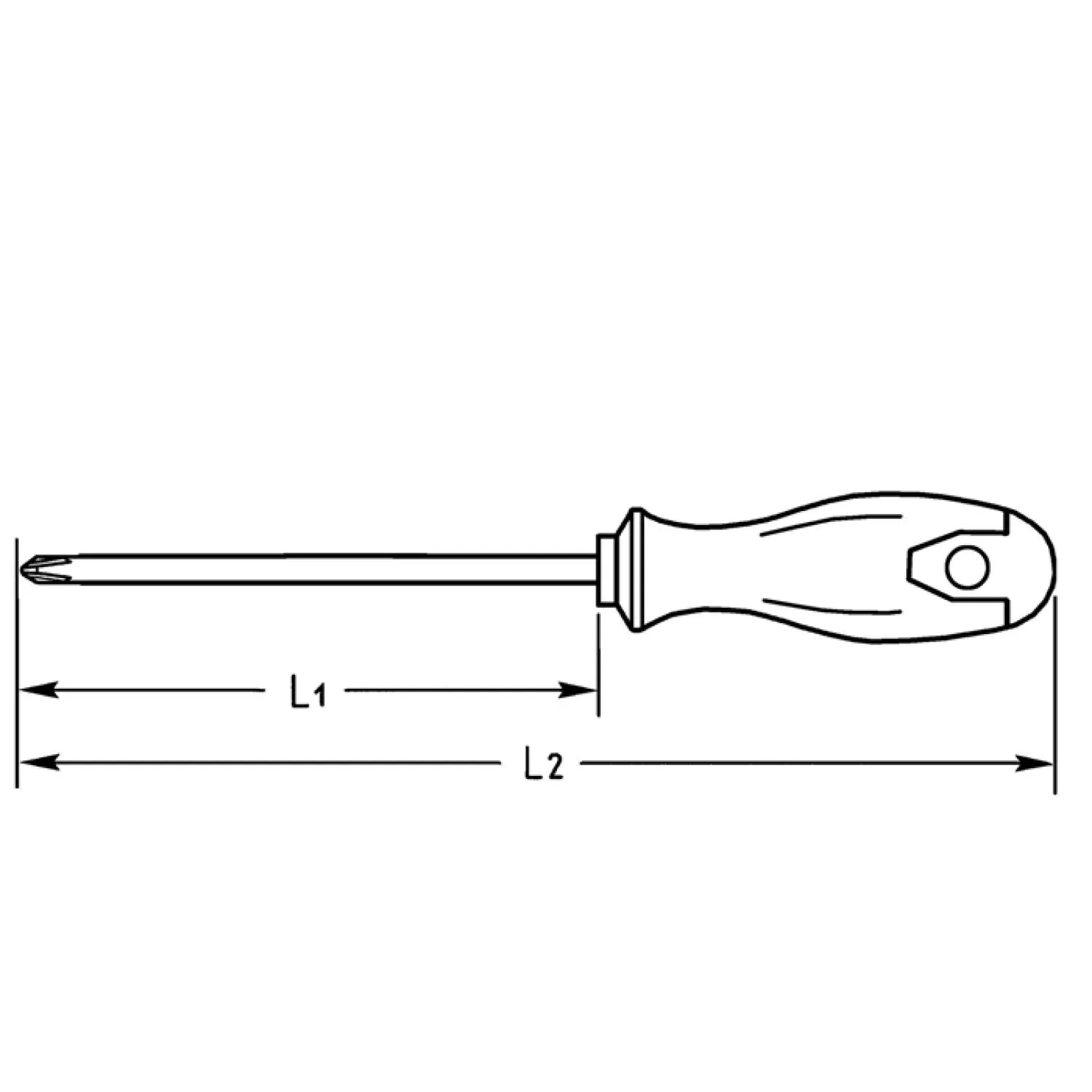 Heyco 04511002033 Insulated VDE Phillips Screwdriver with 2K Handle, #2