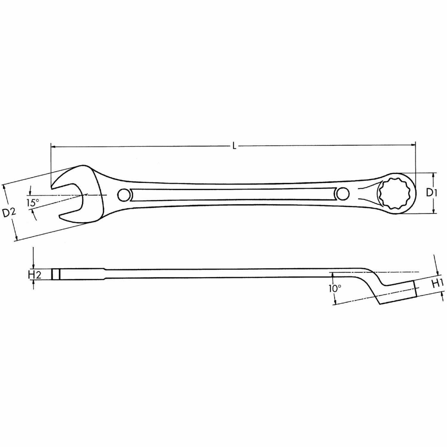 Heyco 00410017083 Maxline Combination Wrench, Metric - 17mm