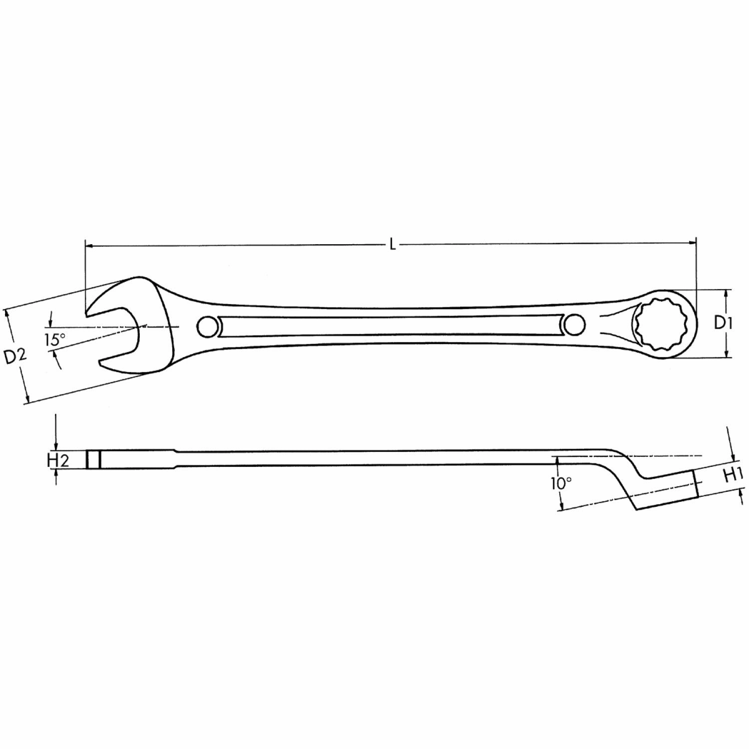 Heyco 00410020083 Maxline Combination Wrench, Metric - 20mm