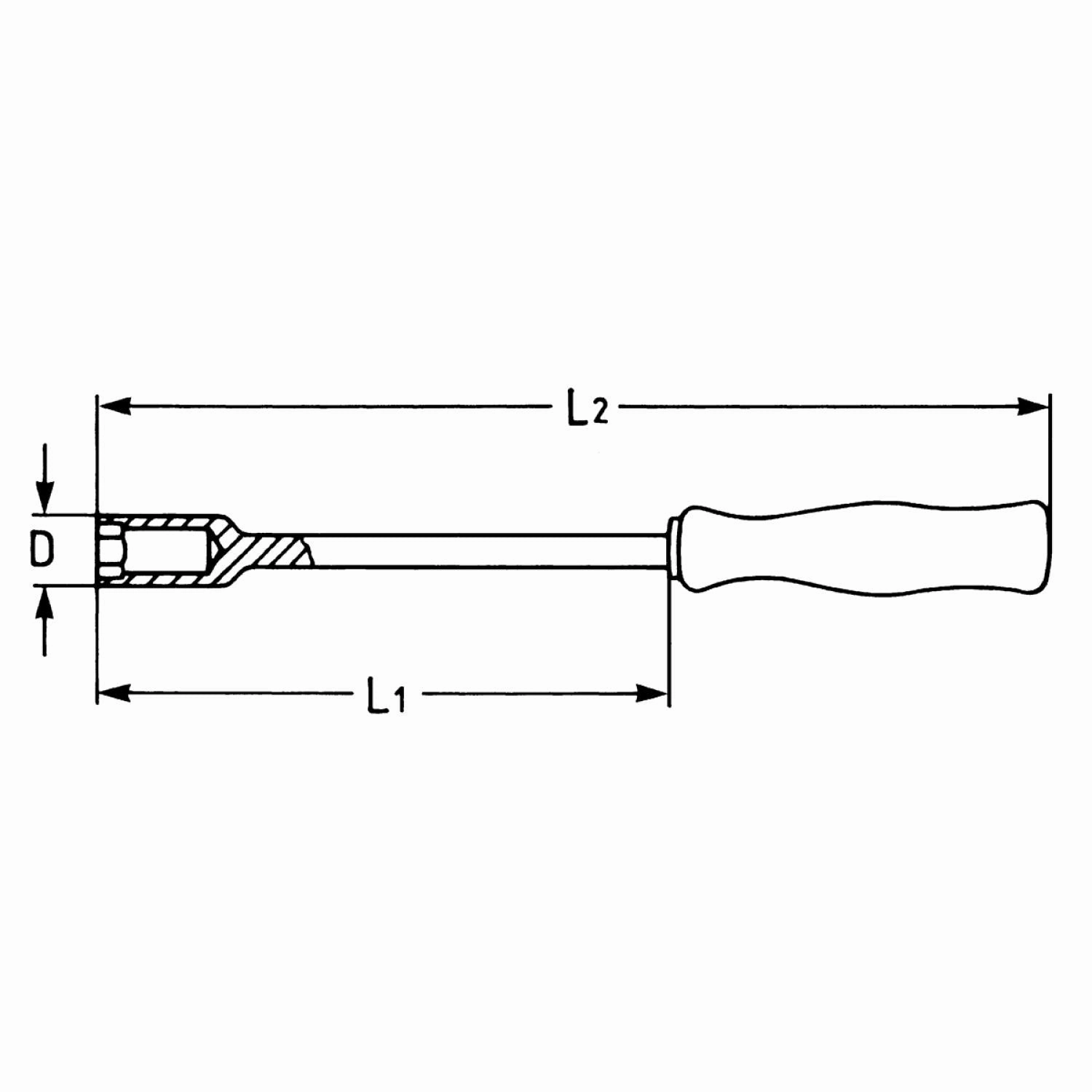 Heyco 00541000583 Metric Nut Driver with Acetate Handle, 5 mm