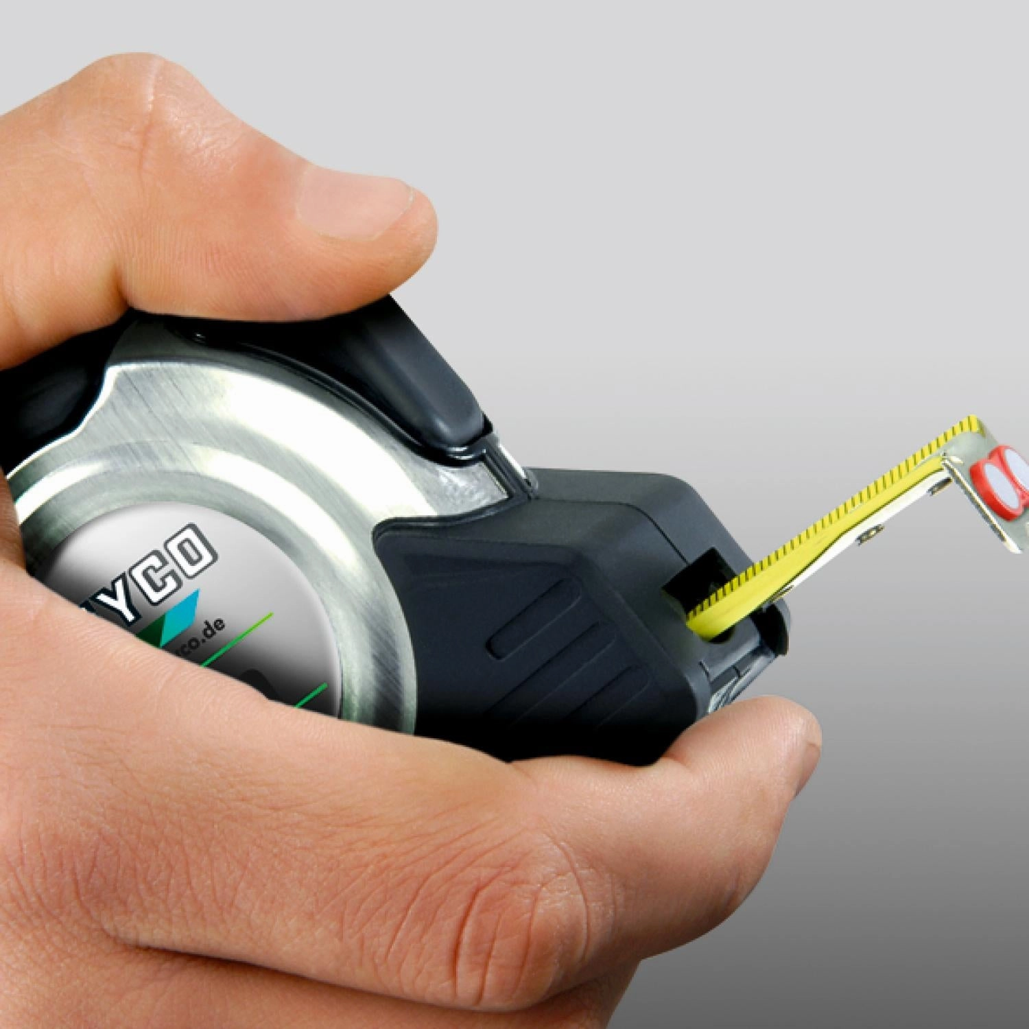 Heyco 01840051200 Measuring Tape Length-5mm Stainless Steel Case Nylon Coated, Display Case with Tape Measures