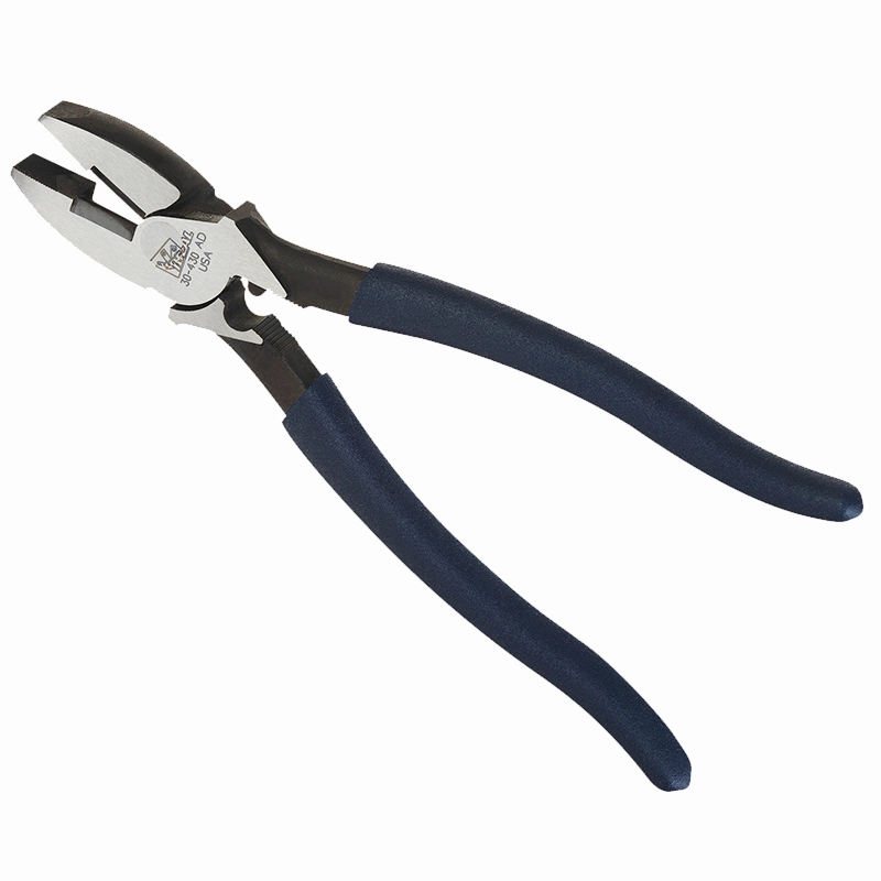 Ideal 30-435 9-1/2" Linesman Plier w/New England Nose, Crimping Die, & Fish Tape