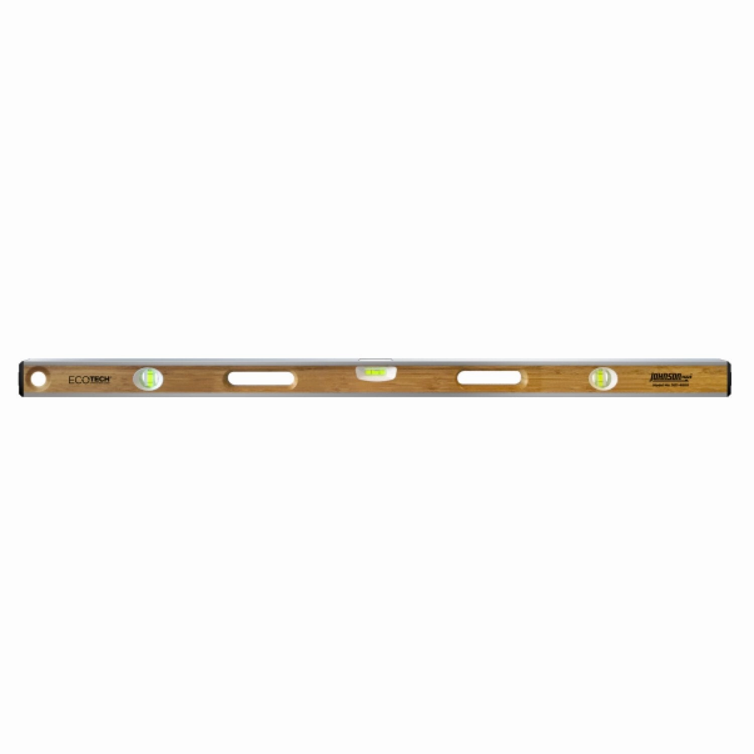 Johnson 1611-4800 48" Eco-Tech Bamboo Level w/Block Vials