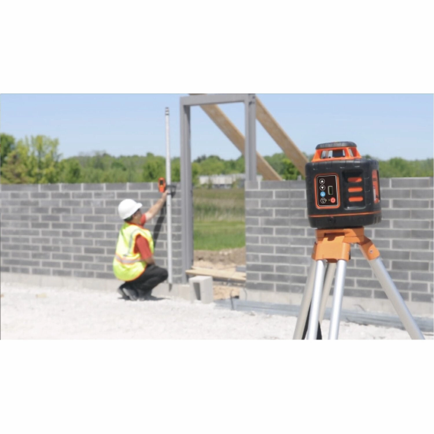 Johnson 40-6543 Self Leveling Rotary Laser Kit with GreenBrite Technology