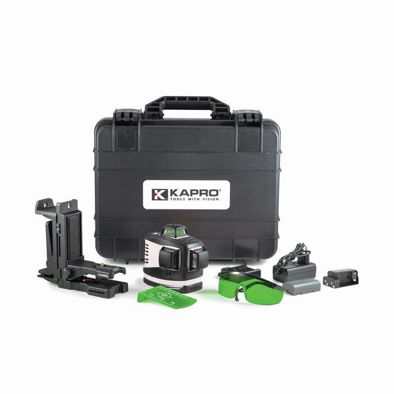 Kapro 883G PROLASER 3D Green - 3 Beam 360 Self-Leveling Laser Kit w/IP65 Weather Protection