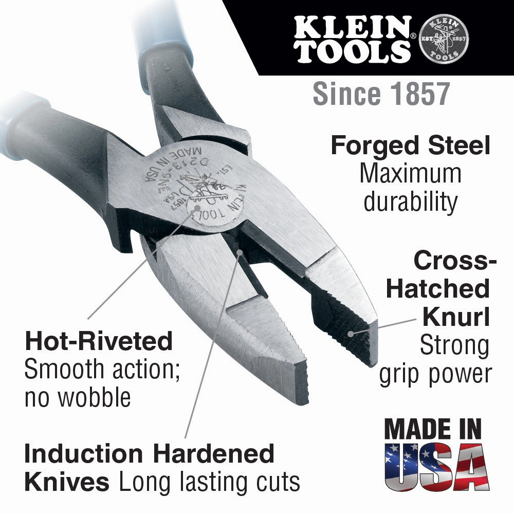 Klein Tools 213-9NE High-Leverage Side-Cutters