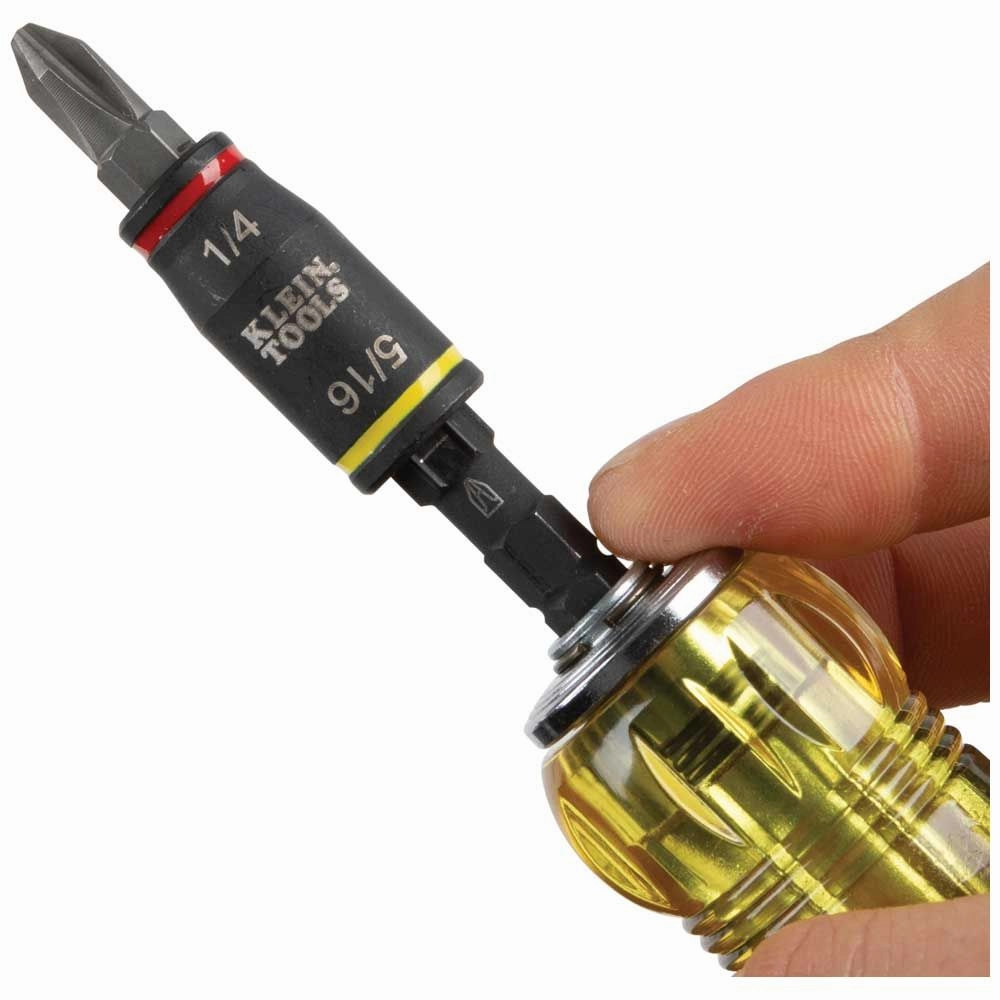 Klein Tools 32304 14-in-1 HVAC Adjustable-Length Impact Screwdriver with Flip Socket