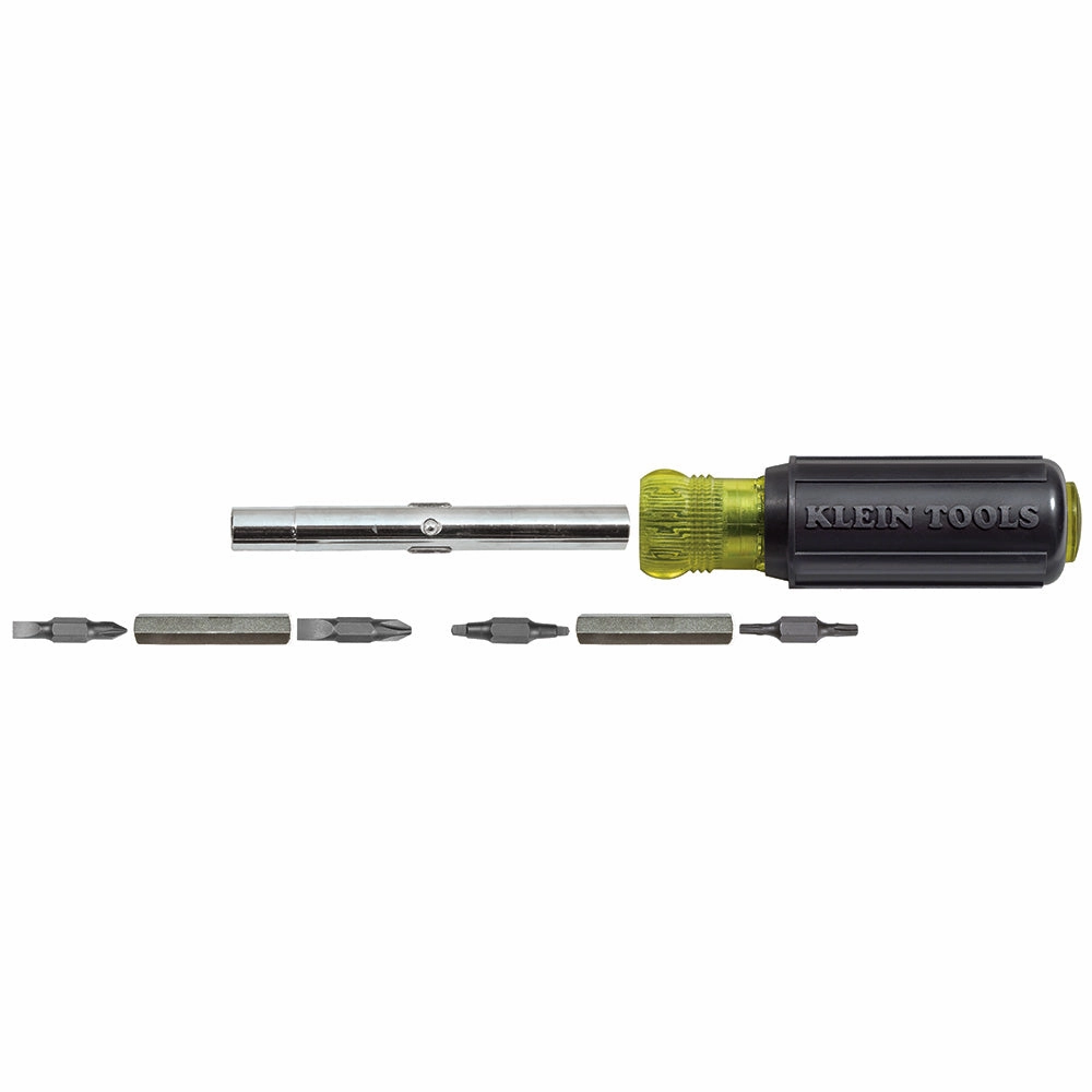 Klein Tools 32500 Screwdriver and Nut Driver 11-in-1 Multi Tool Industrial Cushion Grip Handle