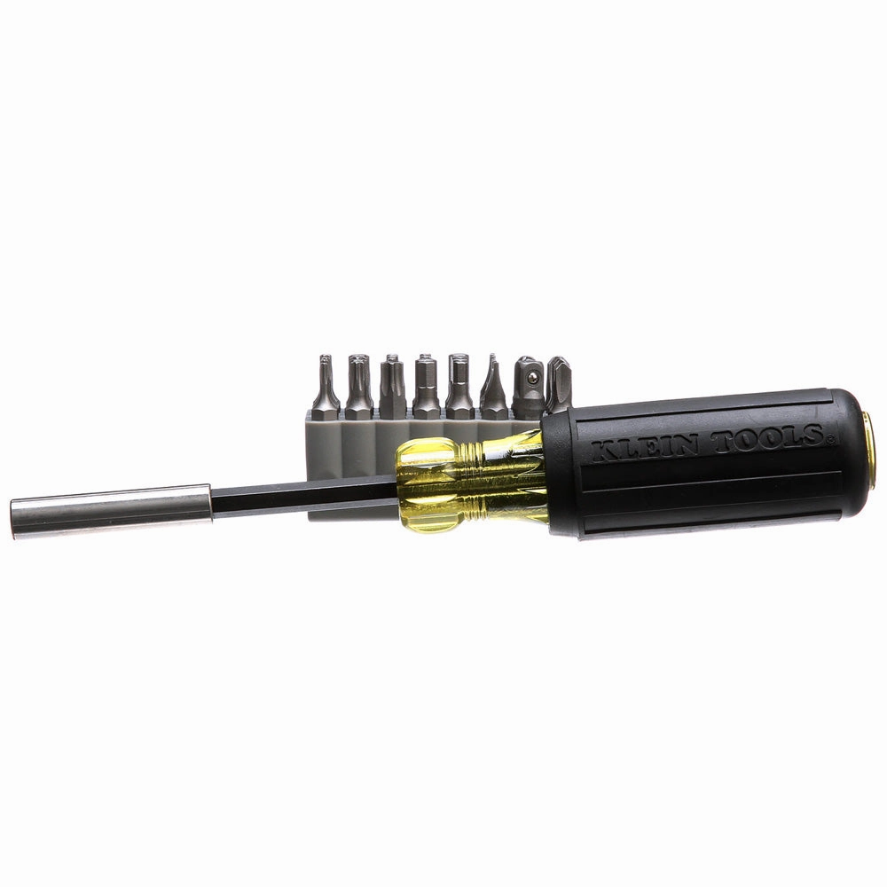 Klein Tools 32510 Multibit Screwdriver 32-in-1 Multi Tool, Sturdy Bit and Screw Holding Magnet, Tamperproof TORX, Hex and TORQ Set