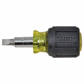Klein Tools 32561 Stubby Screwdriver and Nut Driver 6-in-1 Multi-Bit, 2 Phillips, 2 Flat Heads, 2 Nut Drivers