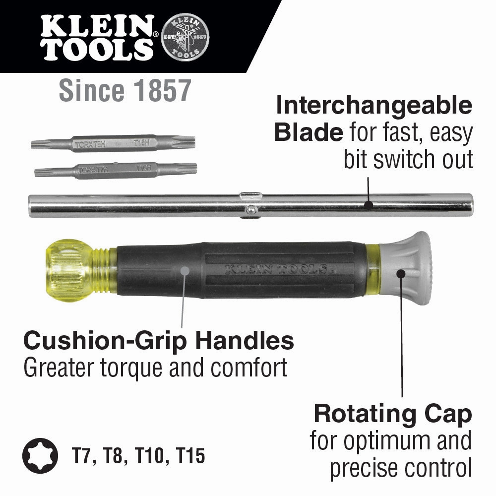 Klein Tools 32585 4-in-1 Electronics Screwdriver, TORX