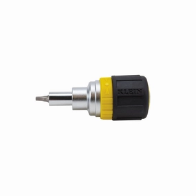 Klein Tools 32594 6-in-1 Screwdriver, Stubby, Square Recess