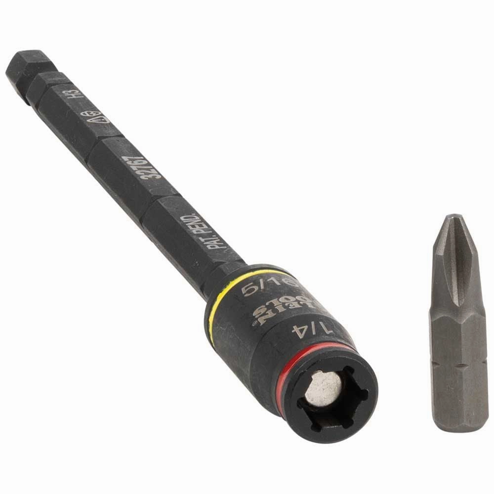 Klein Tools 32767 3-in-1 Impact Flip Socket, 1/4-Inch, 5/16-Inch, 5-Inch Length