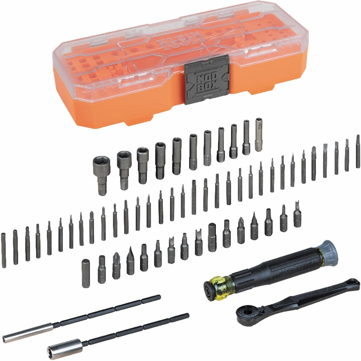 Klein Tools 32787 Precision Ratchet and Driver System Kit, 64 Pc.