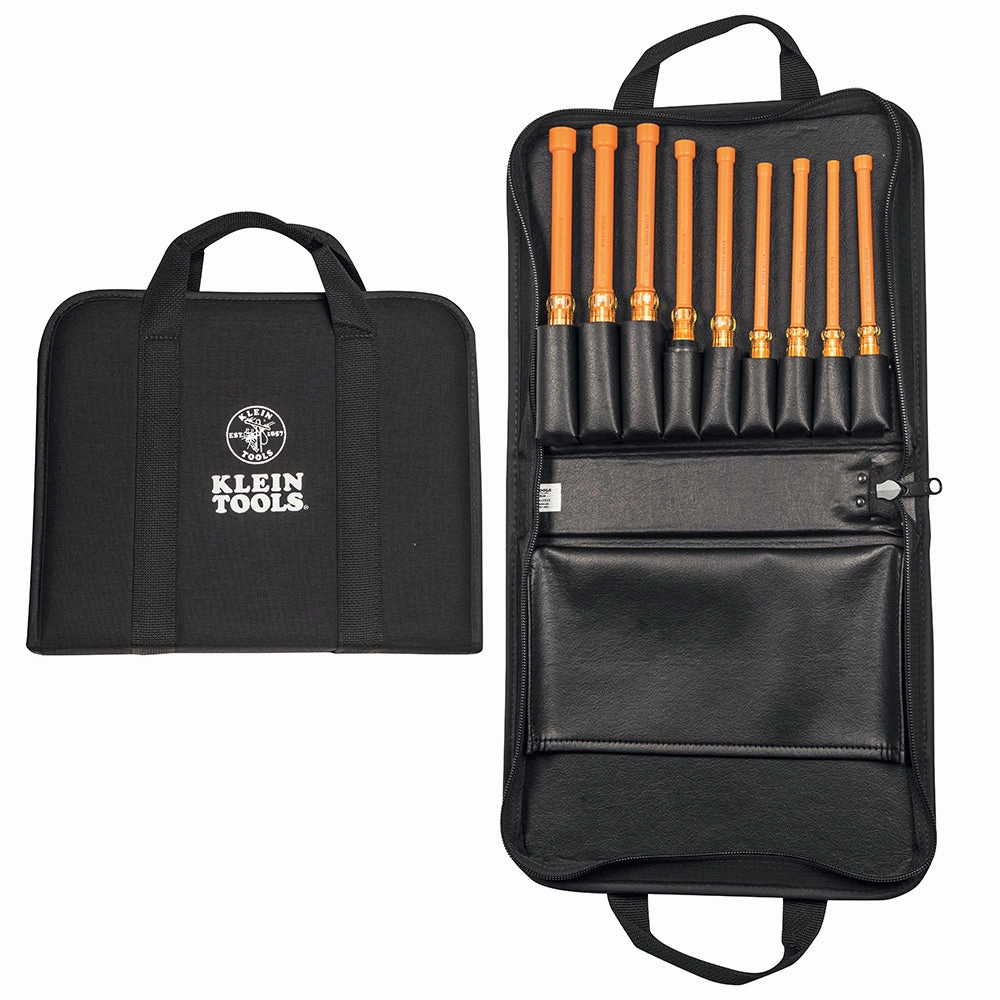 Klein Tools 33524 Insulated 1000-Volt Cusion Grip Nut Driver Kit,  9-Piece