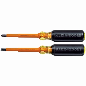 Klein Tools 33532-INS Insulated Screwdriver Set, Slotted and Phillips, 2-Piece