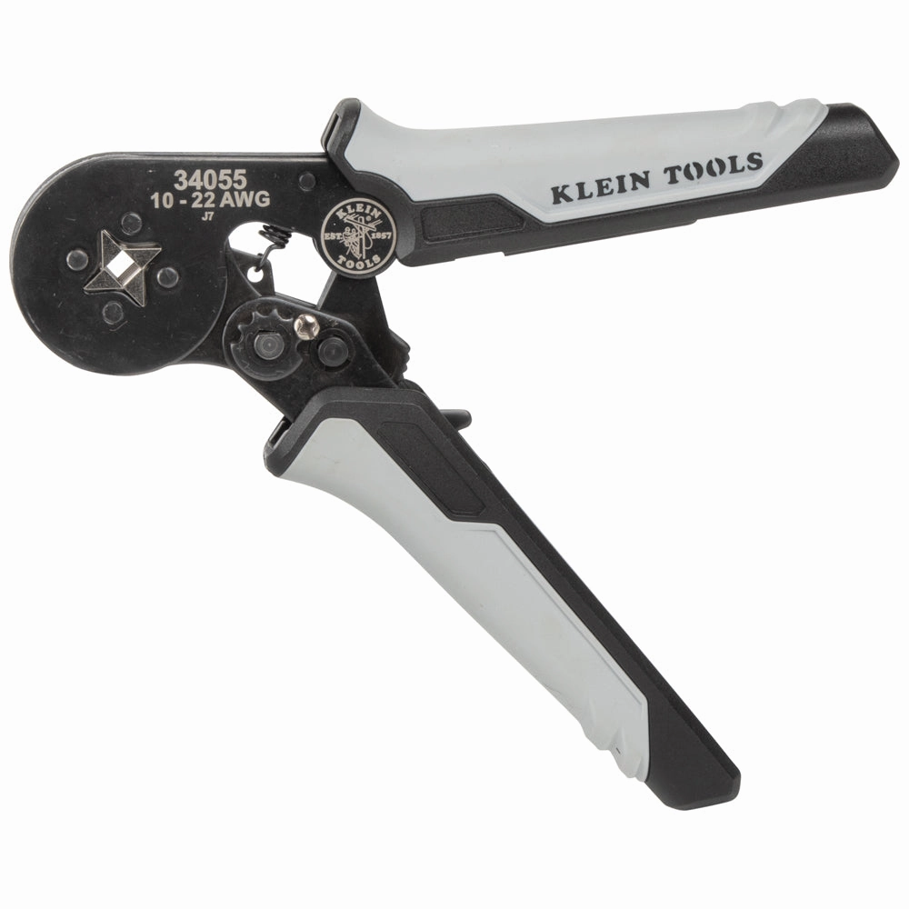 Klein Tools 34055 Ratcheting Ferrule Square Crimper, 10 to 22 AWG Wire
