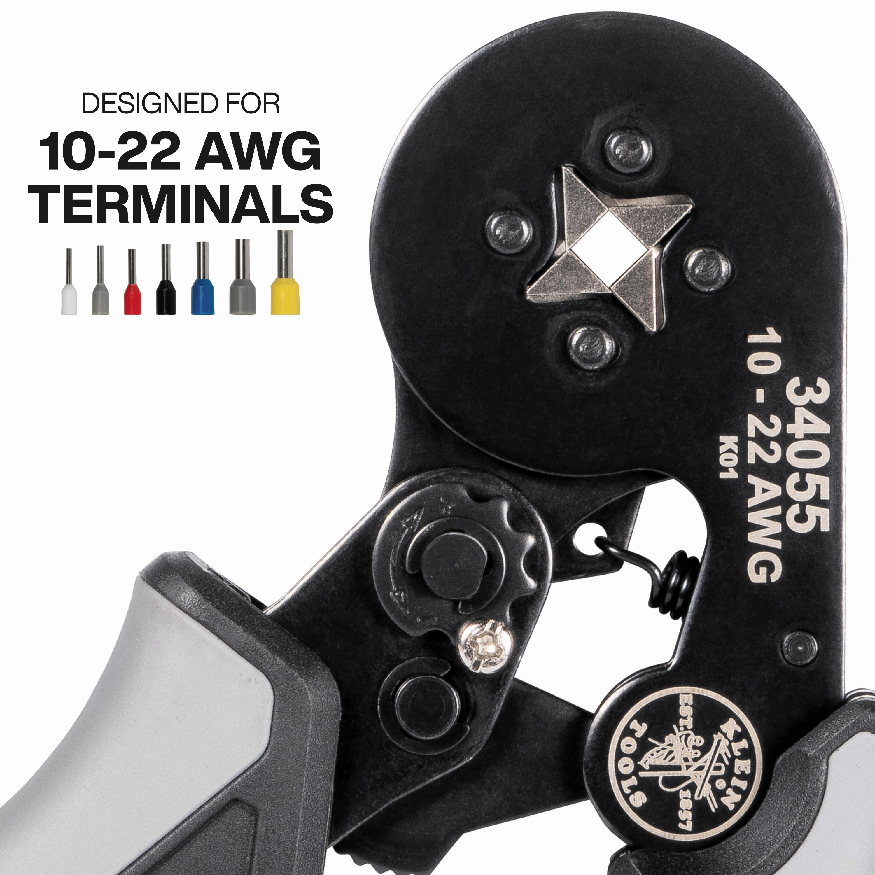 Klein Tools 34060 Ratcheting Ferrule Square Crimper Set