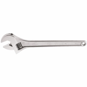 Klein Tools 500-18 Adjustable Wrench, Forged Drive Wrench with High Polish Chrome Finish and Contoured Handle, 18-Inch