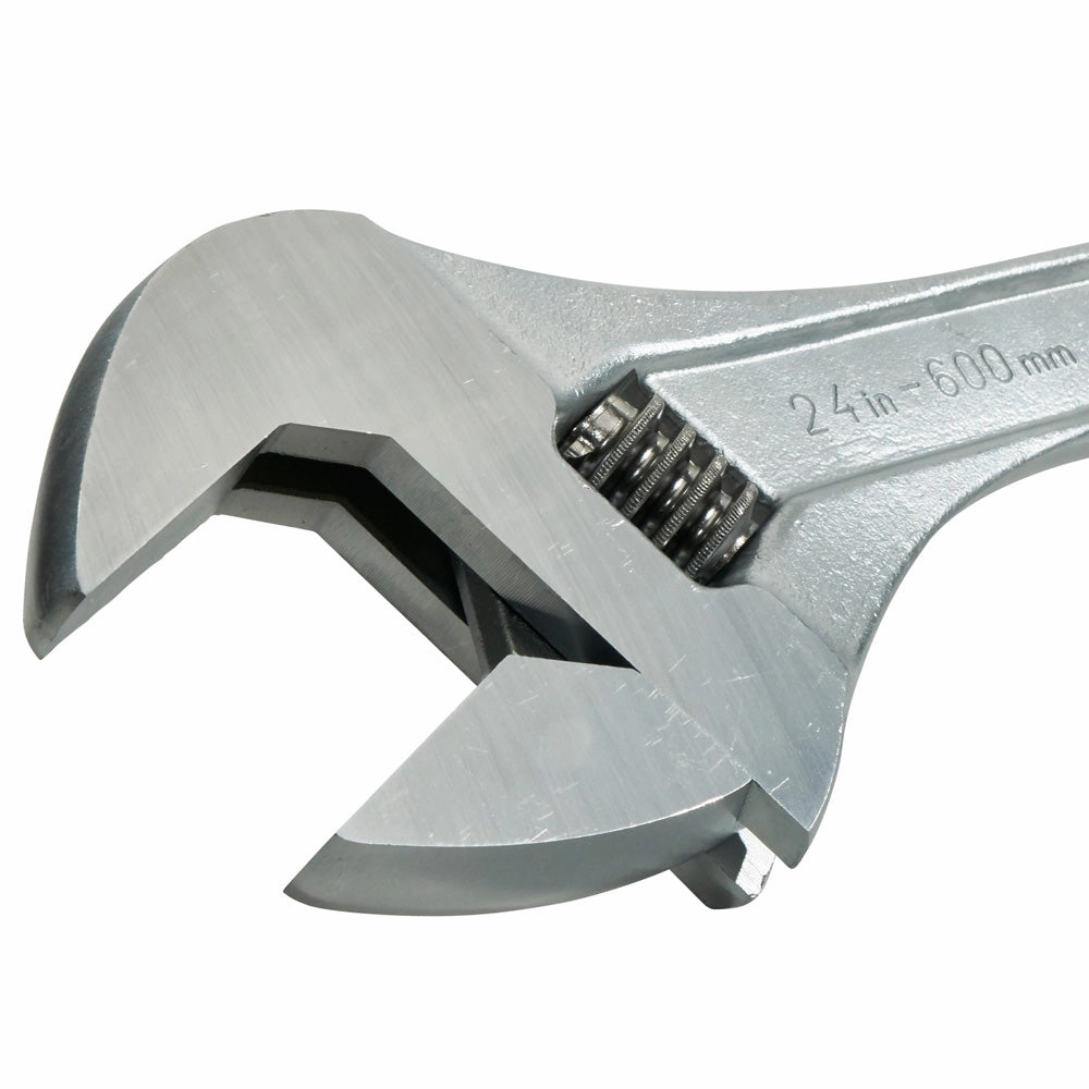 Klein Tools 500-24 Adjustable Wrench, Forged Drive Wrench with High Polish Chrome Finish and Contoured Handle, 24-Inch