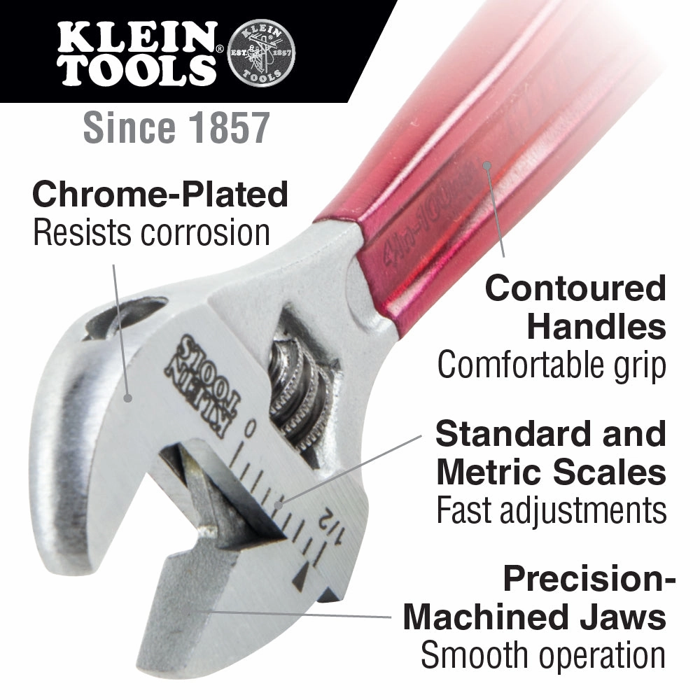 Klein Tools 507-10 10-Inch Extra-Capacity Adjustable Wrench