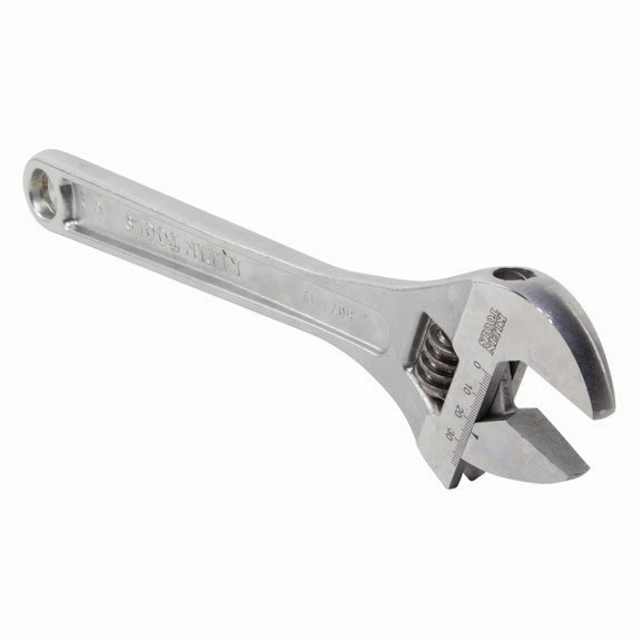 Klein Tools 507-12 Adjustable Wrench, Extra Capacity Jaw Forged Drive Wrench with High Polish Chrome Finish, 12-Inch