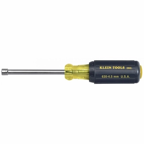 Klein Tools 630-4.5MM 4.5 mm Cushion-Grip Nut Driver 3-Inch Hollow Shaft