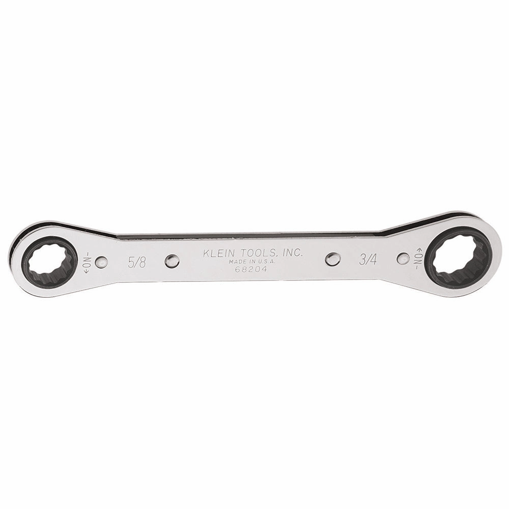 Klein Tools 68204 Ratcheting Box Wrench 5/8 x 3/4-Inch
