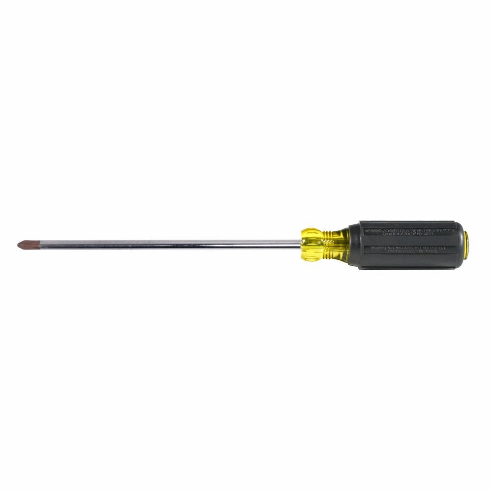 Klein Tools 85742 Screwdriver Set, 3/16 Cabinet and #2 Phillips Precision Machined Tips, Cushion-Grip Handles, Round Shank, 2-Piece