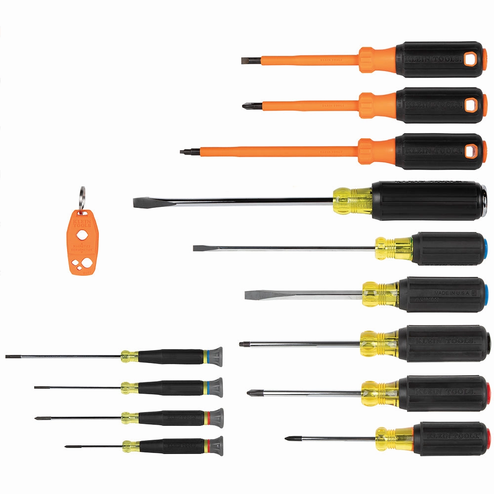 Klein Tools 85814 Color-Coded Screwdriver Set, 14 Pc.