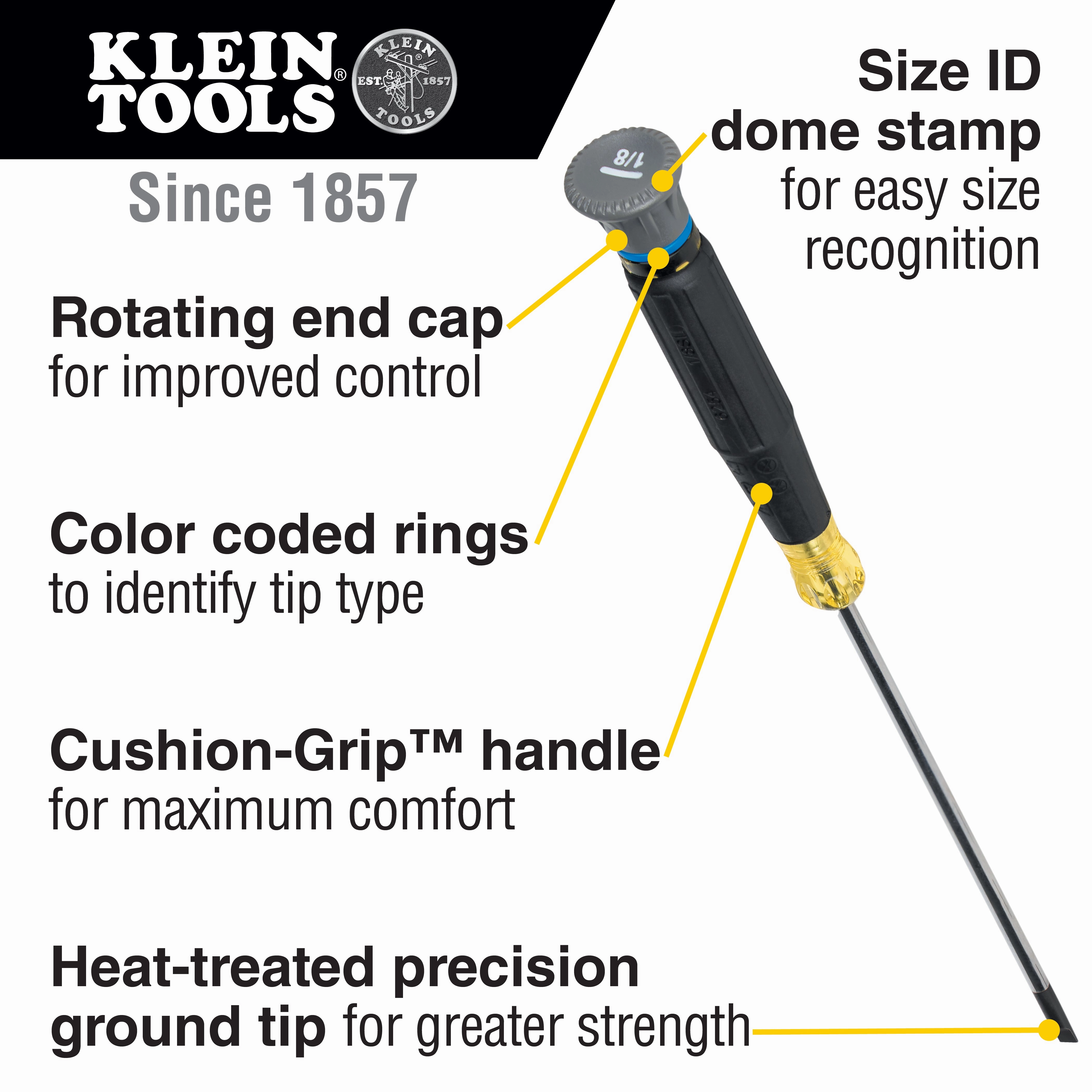 Klein Tools 85814 Color-Coded Screwdriver Set, 14 Pc.