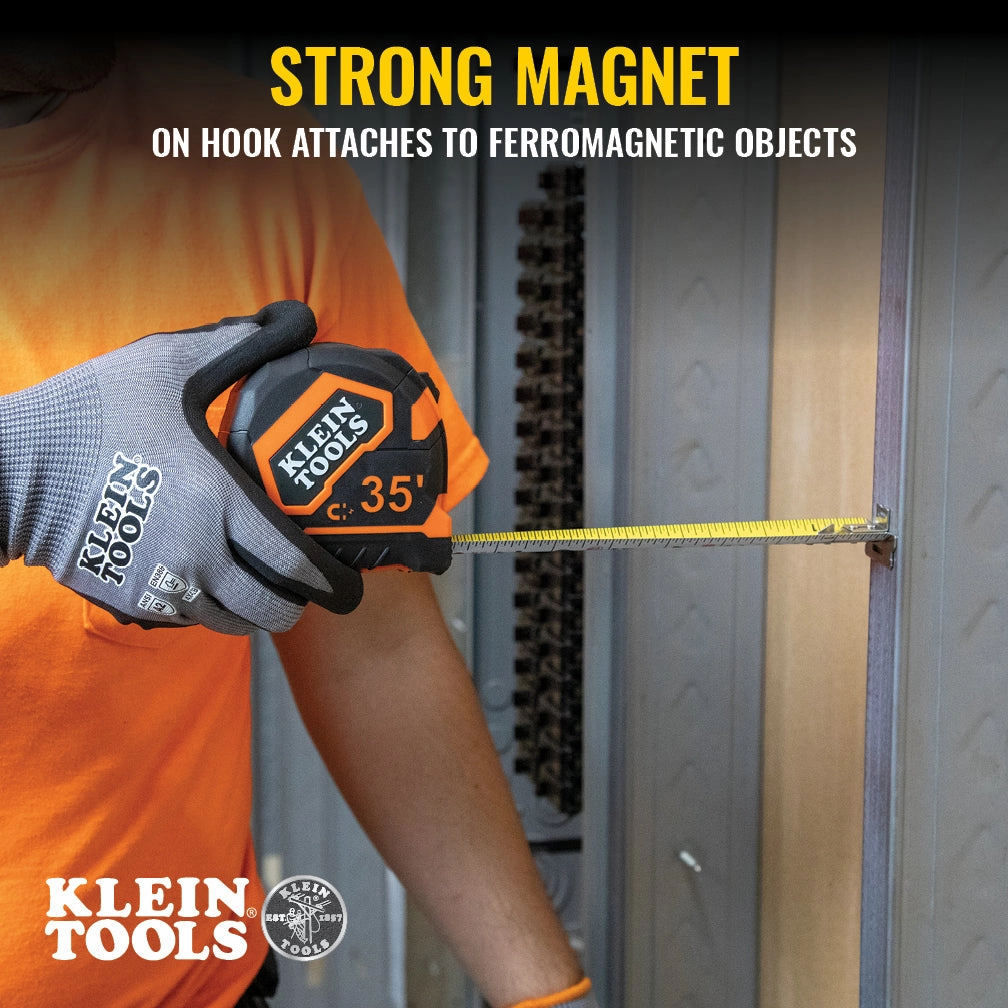 Klein Tools 9235 Tape Measure, 35-Foot Magnetic Double-Hook