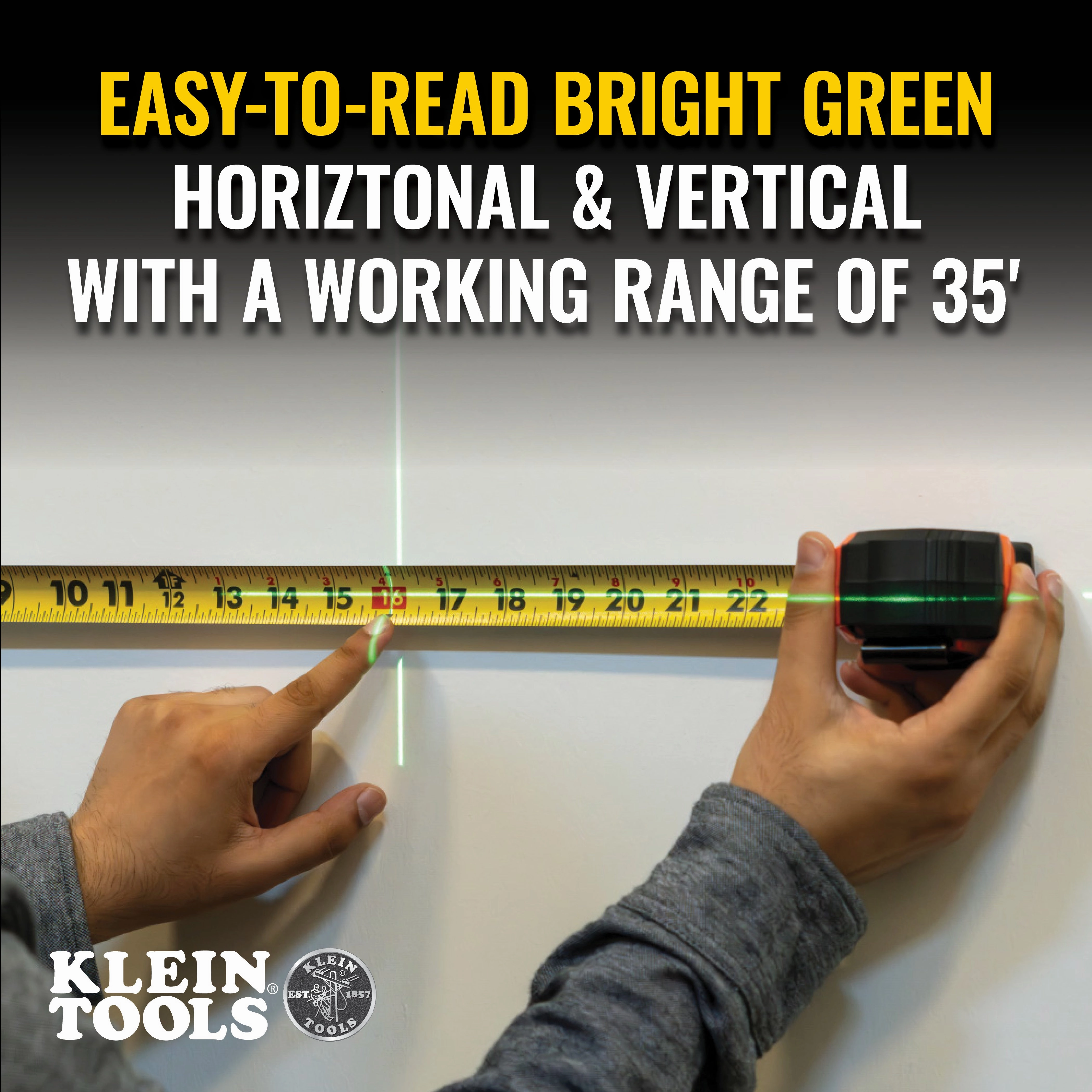 Klein Tools 93MCLG Green Mini Cross-Line Laser Level