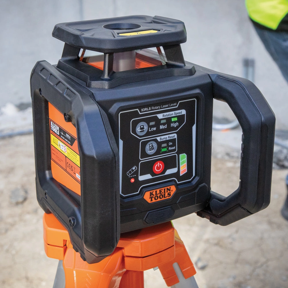 Klein Tools 93RLS Green Rotary Laser Level, Self-Leveling with Plumb Spot and Tripod