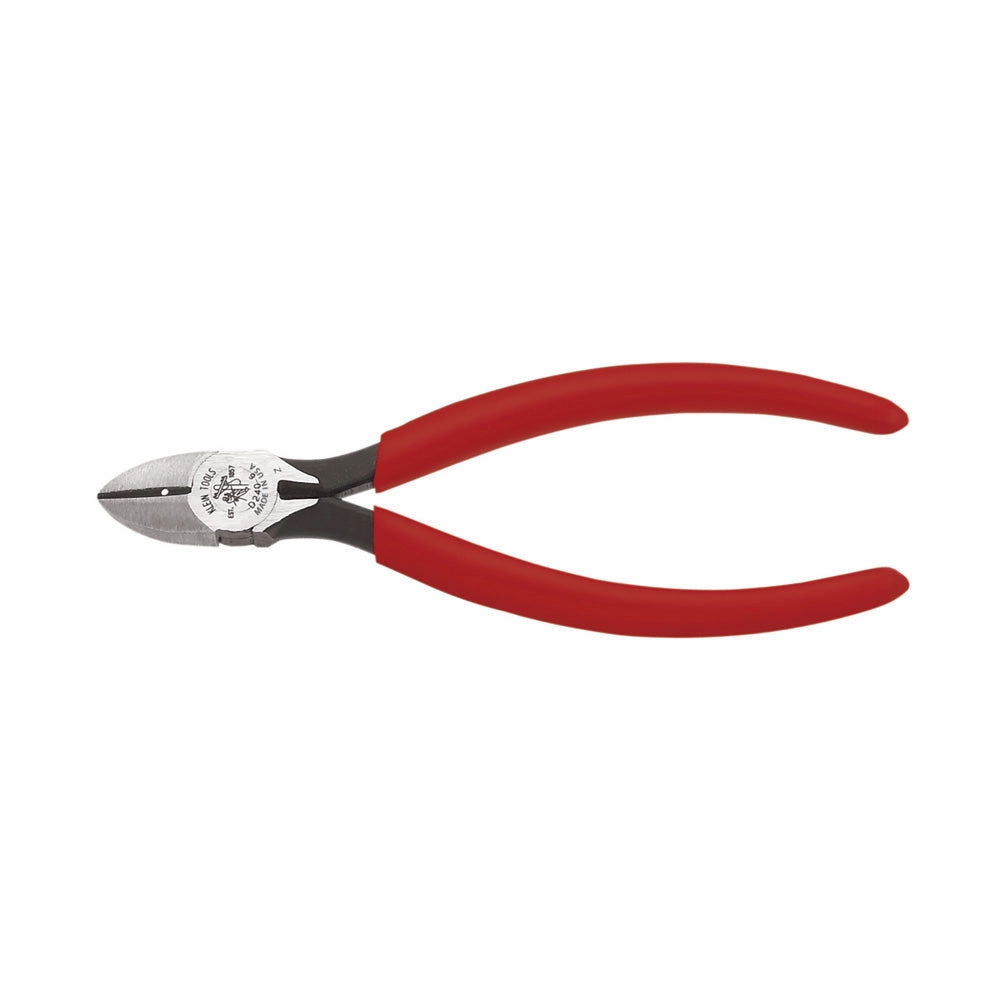 Klein Tools D240-6 Diagonal-Cutting Pliers, High Leverage, Stripping, 6"