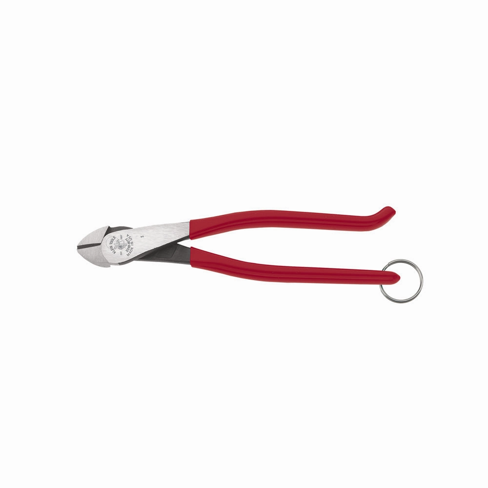 Klein Tools D248-9STT Ironworker's Diagonal-Cutting Pliers, Tether Ring, 8"