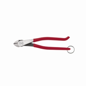 Klein Tools D248-9STT Ironworker's Diagonal-Cutting Pliers, Tether Ring, 8"