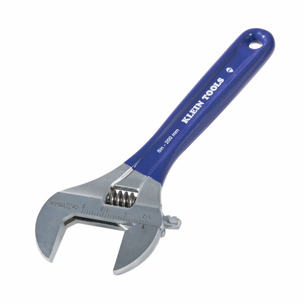 Klein Tools D509-8 Adjustable Wrench, Extra-Wide Jaw, 8"