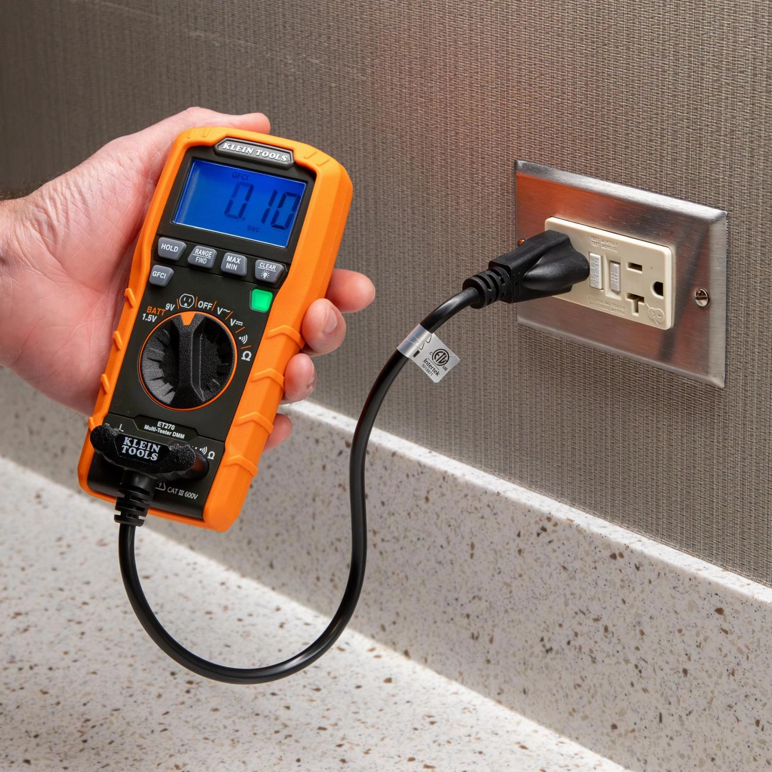 Klein Tools ET270 Digital Multi-Tester DMM with Receptacle Tester